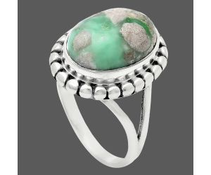 Utah Variscite Ring size-8 EXR05782 R-1071, 10x14 mm