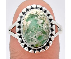 Utah Variscite Ring size-9.5 EXR05784 R-1071, 10x14 mm