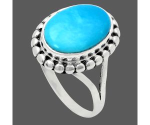 Sleeping Beauty Turquoise Ring size-9 EXR05786 R-1071, 10x14 mm