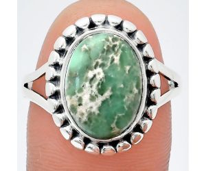 Utah Variscite Ring size-9.5 EXR05787 R-1071, 10x14 mm