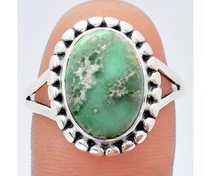 Utah Variscite Ring size-9.5 EXR05790 R-1071, 10x14 mm