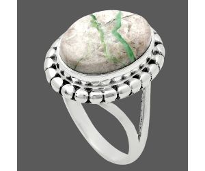 Utah Variscite Ring size-7 EXR05793 R-1071, 10x14 mm