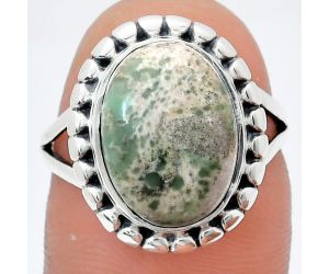 Utah Variscite Ring size-7 EXR05796 R-1071, 10x14 mm