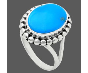 Sleeping Beauty Turquoise Ring size-8 EXR05799 R-1071, 10x14 mm