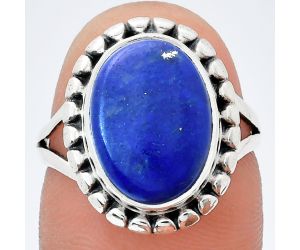 Lapis Lazuli Ring size-7 EXR05800 R-1071, 10x14 mm