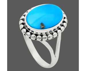 Sleeping Beauty Turquoise Ring size-9.5 EXR05805 R-1071, 10x14 mm