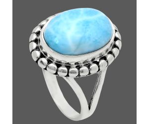 Larimar (Dominican Republic) Ring size-7 EXR05808 R-1071, 10x14 mm