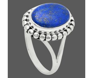 Lapis Lazuli Ring size-9 EXR05810 R-1071, 10x14 mm