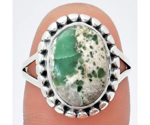 Utah Variscite Ring size-8 EXR05813 R-1071, 10x14 mm