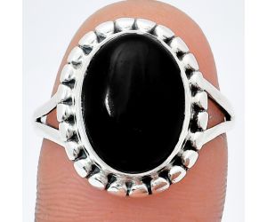 Black Onyx Ring size-9 EXR05815 R-1071, 10x14 mm