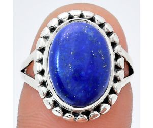 Lapis Lazuli Ring size-7 EXR05816 R-1071, 10x14 mm