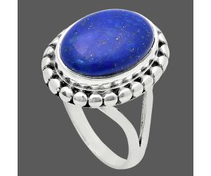 Lapis Lazuli Ring size-7 EXR05816 R-1071, 10x14 mm