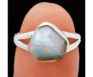 Ethiopian Opal Rough Ring size-7.5 EXR05828 R-1002, 11x11 mm