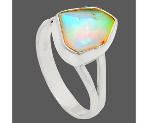 Ethiopian Opal Rough Ring size-7 EXR05836 R-1002, 9x11 mm