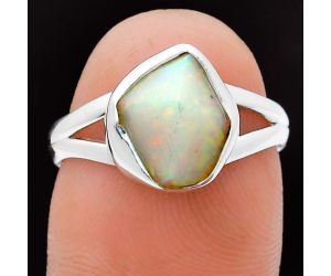 Ethiopian Opal Rough Ring size-7 EXR05840 R-1002, 9x11 mm