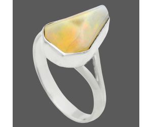 Ethiopian Opal Rough Ring size-9 EXR05843 R-1002, 9x15 mm