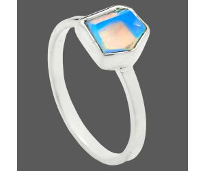 Ethiopian Opal Rough Ring size-9 EXR05881 R-1002, 8x8 mm