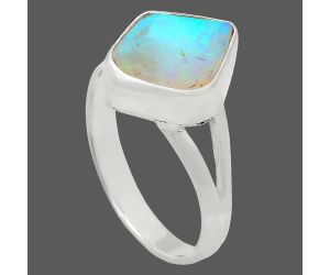 Ethiopian Opal Rough Ring size-7 EXR05891 R-1002, 10x12 mm