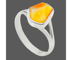 Ethiopian Opal Rough Ring size-9 EXR05928 R-1002, 9x11 mm