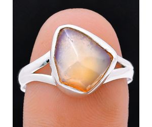 Ethiopian Opal Rough Ring size-9 EXR05954 R-1002, 11x12 mm