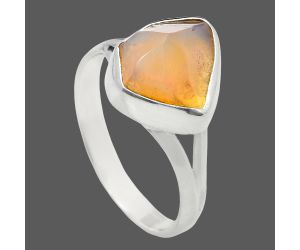 Ethiopian Opal Rough Ring size-9 EXR05954 R-1002, 11x12 mm