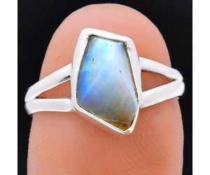 Ethiopian Opal Rough Ring size-7 EXR05960 R-1002, 7x11 mm