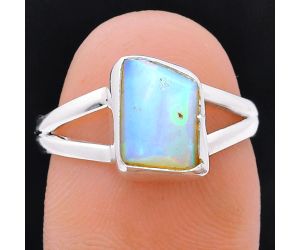 Ethiopian Opal Rough Ring size-7 EXR05972 R-1002, 7x9 mm