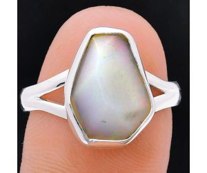 Ethiopian Opal Rough Ring size-9 EXR05977 R-1002, 10x14 mm