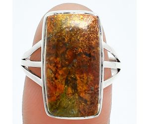 Rare Cady Mountain Agate Ring size-8 EXR05990 R-1003, 11x20 mm