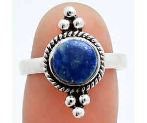 Lapis Lazuli Ring size-8 EXR05997 R-1127, 8x8 mm