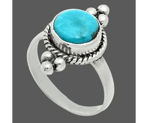 Natural Rare Turquoise Nevada Aztec Mt Ring size-6 EXR05998 R-1127, 8x8 mm