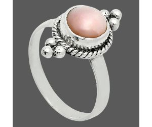 Pink Opal Ring size-8.5 EXR05999 R-1127, 8x8 mm