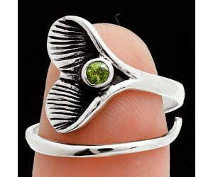 Mermaid Tail Charm - Peridot Ring size-8 EXR06004 R-1070, 3x3 mm