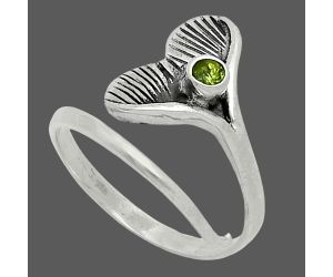 Mermaid Tail Charm - Peridot Ring size-8 EXR06004 R-1070, 3x3 mm