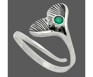 Mermaid Tail Charm - Green Onyx Ring size-8 EXR06006 R-1070, 3x3 mm