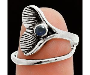 Mermaid Tail Charm - Blue Sapphire Glassfield Ring size-8 EXR06008 R-1070, 3x3 mm