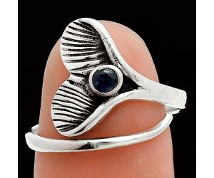 Mermaid Tail Charm - Blue Sapphire Glassfield Ring size-8.5 EXR06009 R-1070, 3x3 mm