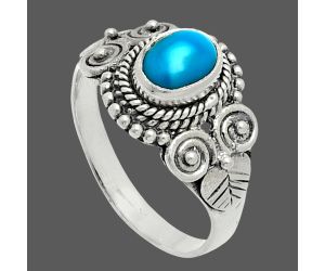 Sleeping Beauty Turquoise Ring size-7 EXR06044 R-1280, 7x5 mm