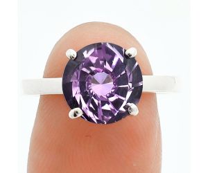 Amethyst Ring size-9 EXR06053 R-1019, 10x10 mm