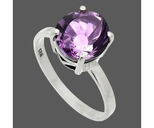 Amethyst Ring size-9 EXR06053 R-1019, 10x10 mm