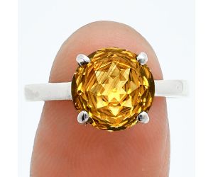 Citrine Ring size-9 EXR06054 R-1019, 10x10 mm