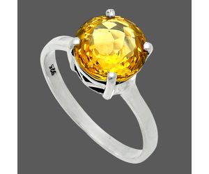 Citrine Ring size-9 EXR06054 R-1019, 10x10 mm