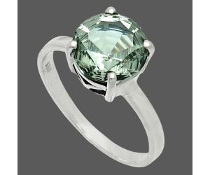 Prasiolite (Green Amethyst) Ring size-9 EXR06056 R-1019, 10x10 mm