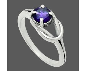 African Amethyst Ring size-8 EXR06057 R-1215, 6x6 mm