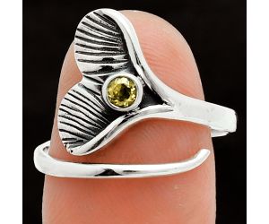 Mermaid Tail Charm - Citrine Ring size-8.5 EXR06058 R-1070, 3x3 mm