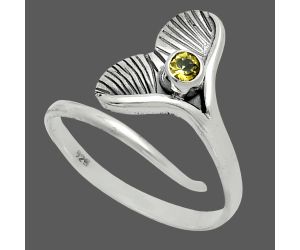 Mermaid Tail Charm - Citrine Ring size-8.5 EXR06058 R-1070, 3x3 mm