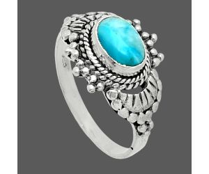 Spiny Oyster Turquoise Ring size-4.5 EXR06083 R-1726, 7x5 mm