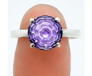 Amethyst Ring size-10 EXR06104 R-1019, 10x10 mm