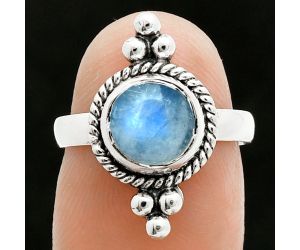 Rainbow Moonstone Ring size-6 EXR06146 R-1127, 8x8 mm