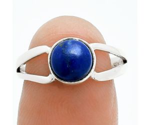 Lapis Lazuli Ring size-7 EXR06148 R-1002, 7x7 mm